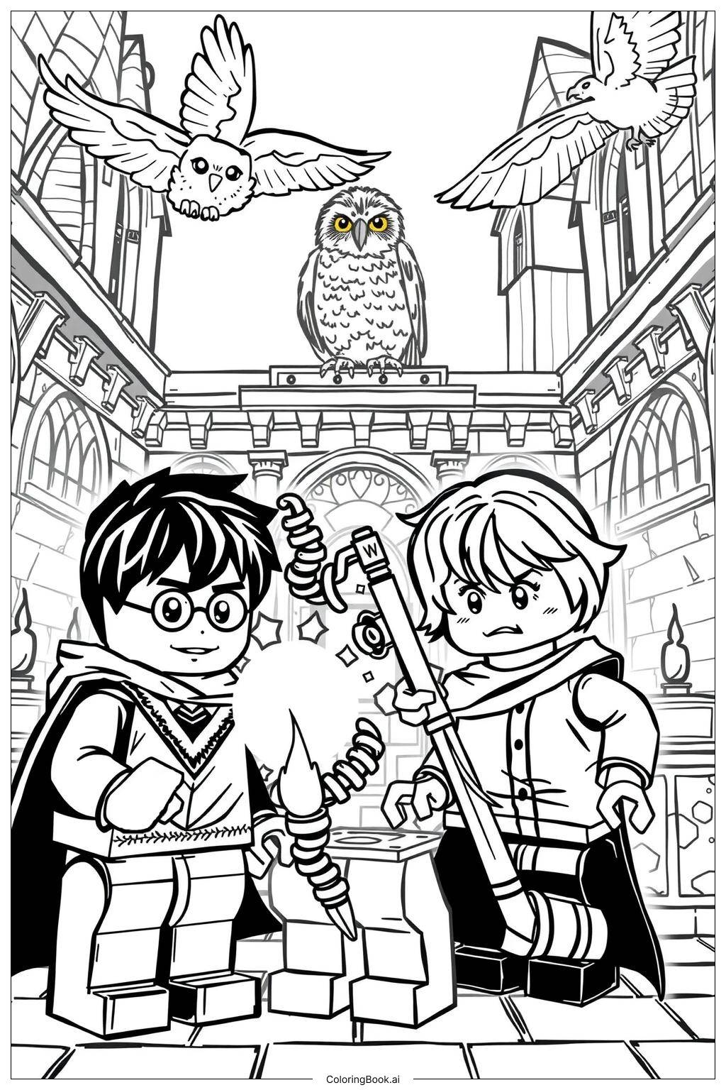 Page De Coloriage Lego Harry Potter Wizarding World 2 PDF PNG Imprimables Gratuitement 