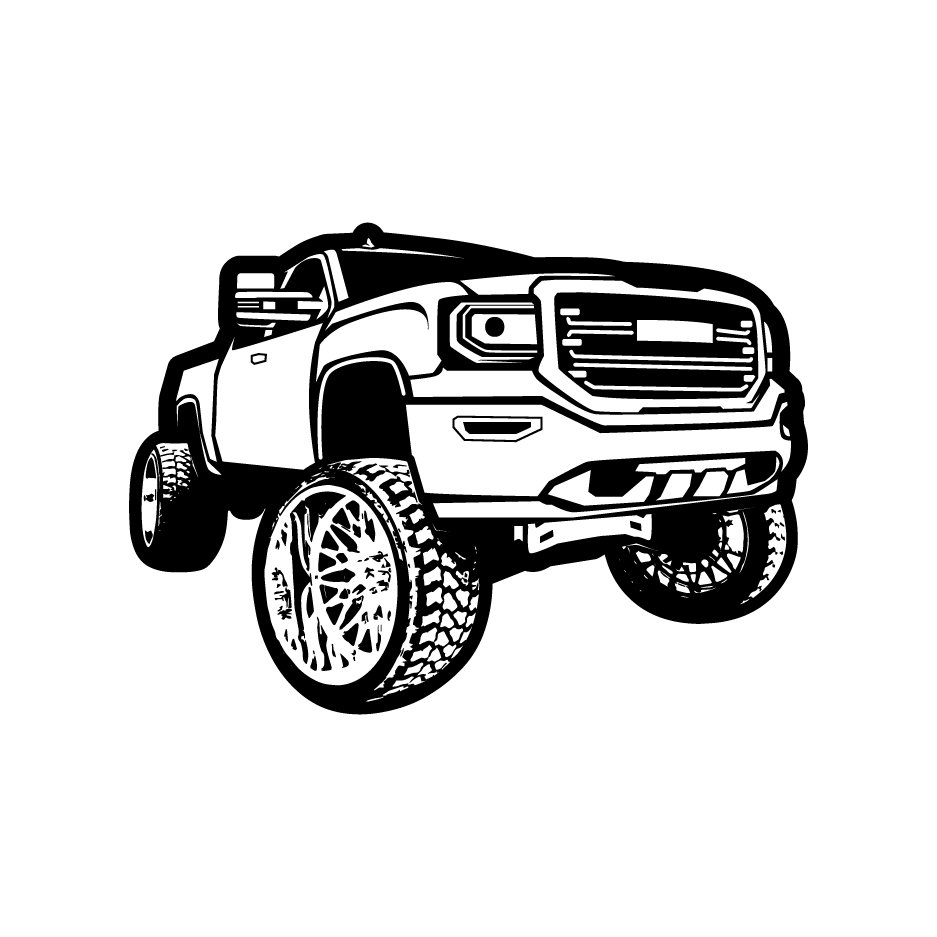 squatted truck coloring page