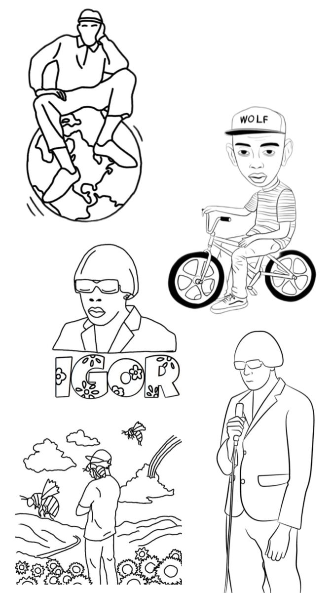 Pin By Edna Avalos On Fondos Tyler The Creator Tattoos Coloring Books Book Art Drawings