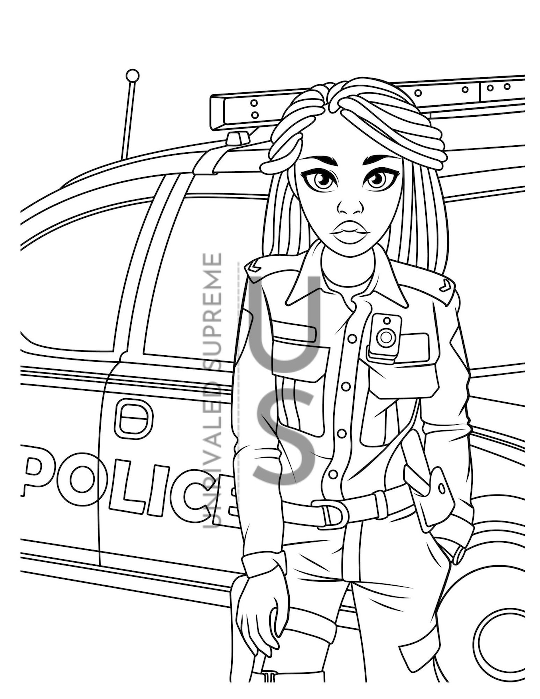 police officer coloring sheet