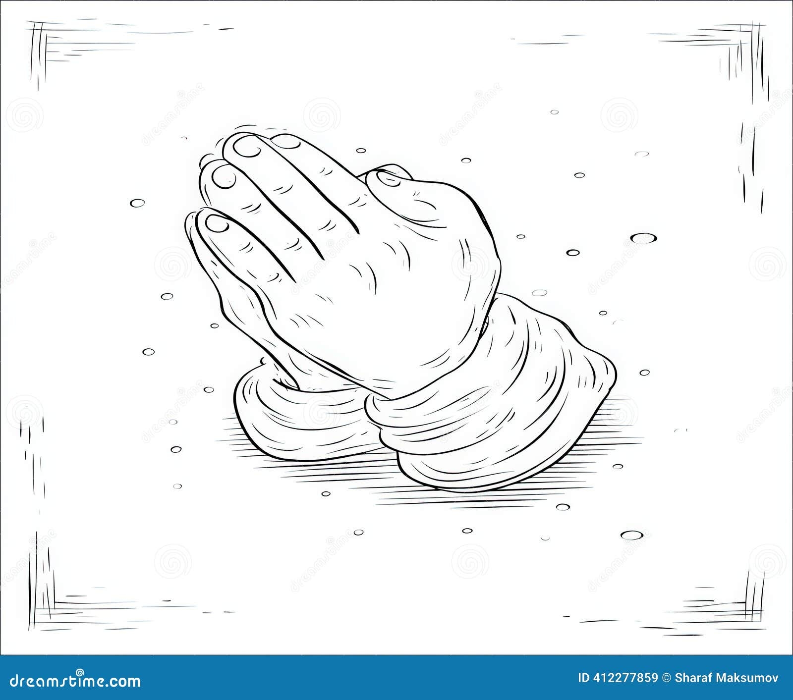 prayer hands coloring page