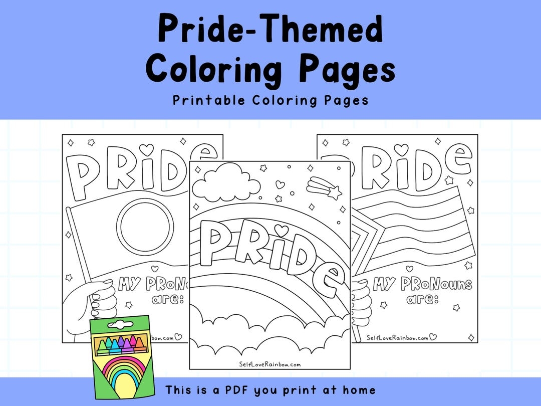 Pride Flags Coloring Pages LGBTQIA Art printable Etsy Pride Flags Coloring Pages LGBTQIA Art printable Etsy