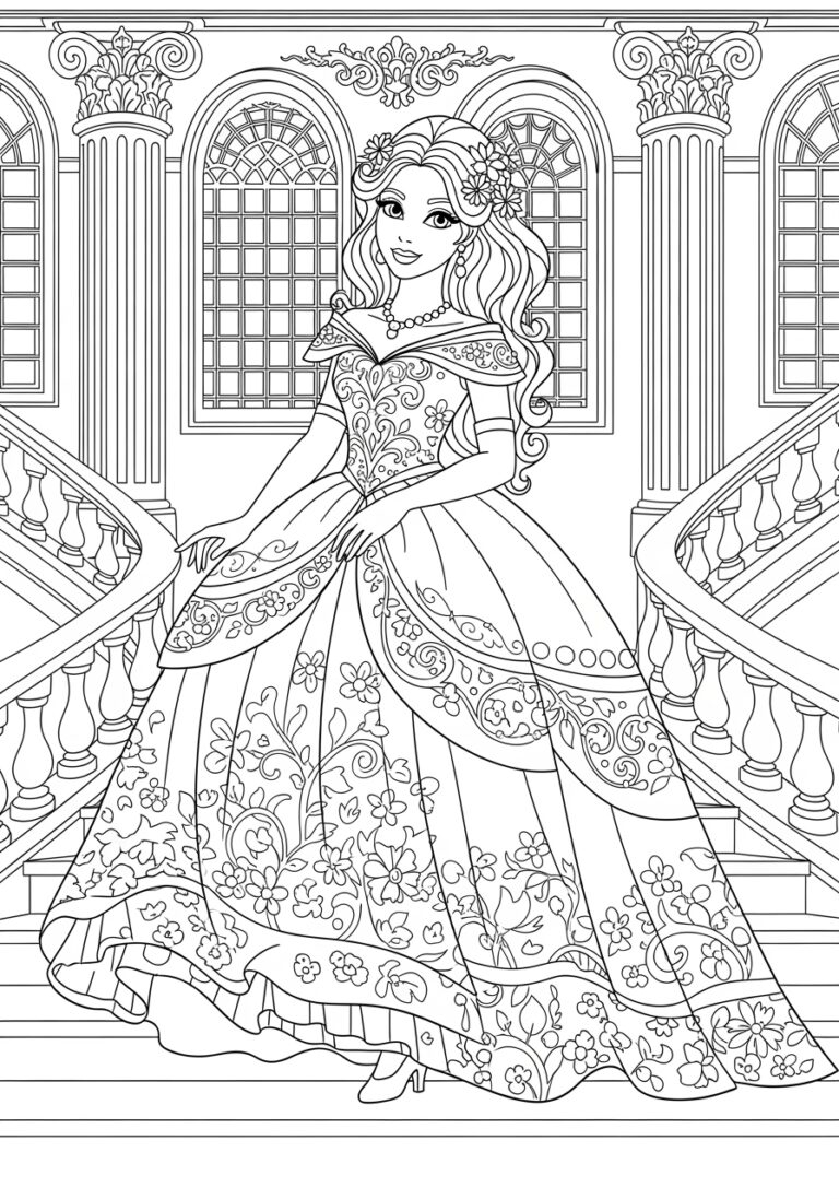 princess coloring page free princess coloring page free