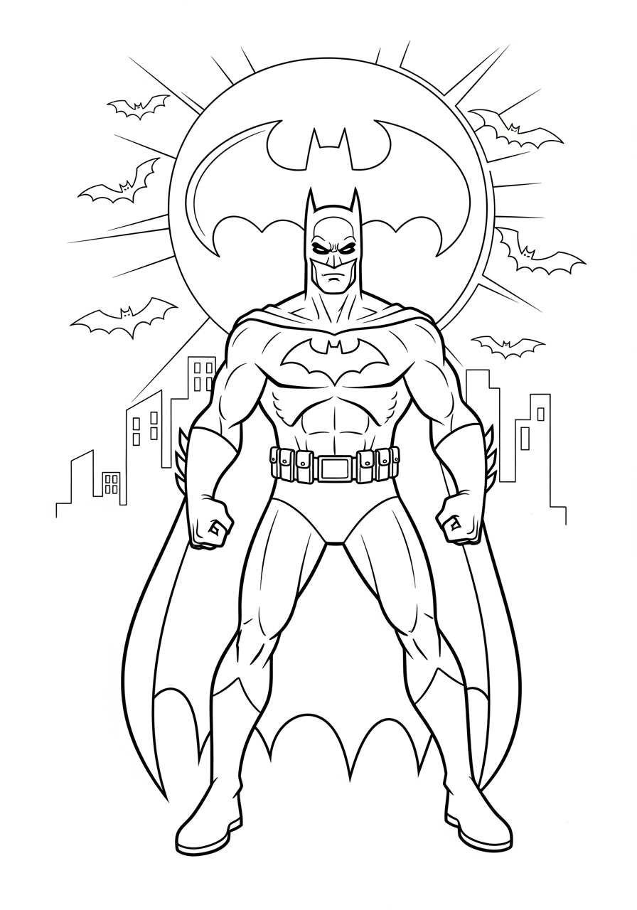 Printable Batman Coloring Sheet For Kids And Adults Diy magazine