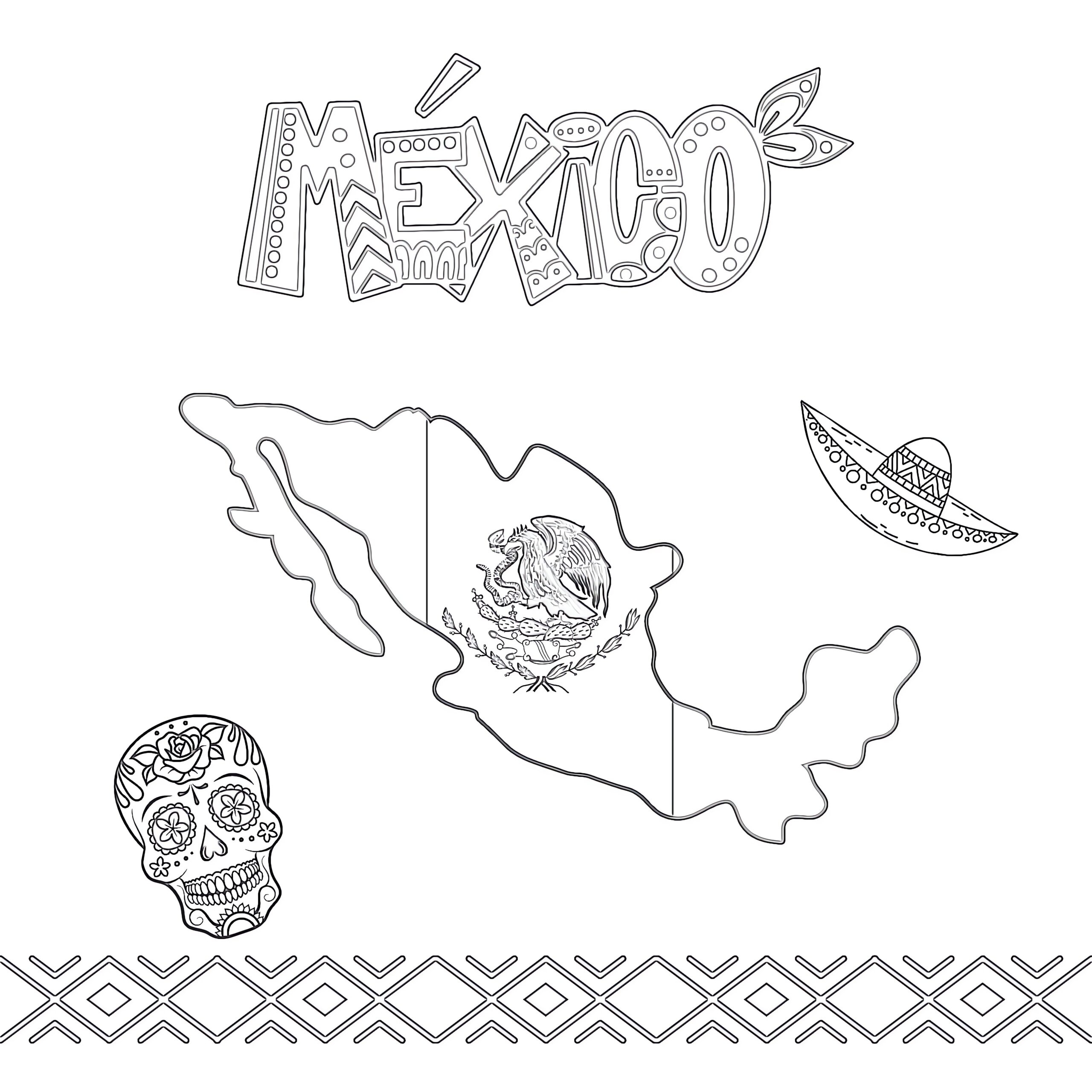 Printable Mexican Flag Coloring Page Coloring Pages Mimi Panda Printable Mexican Flag Coloring Page Coloring Pages Mimi Panda
