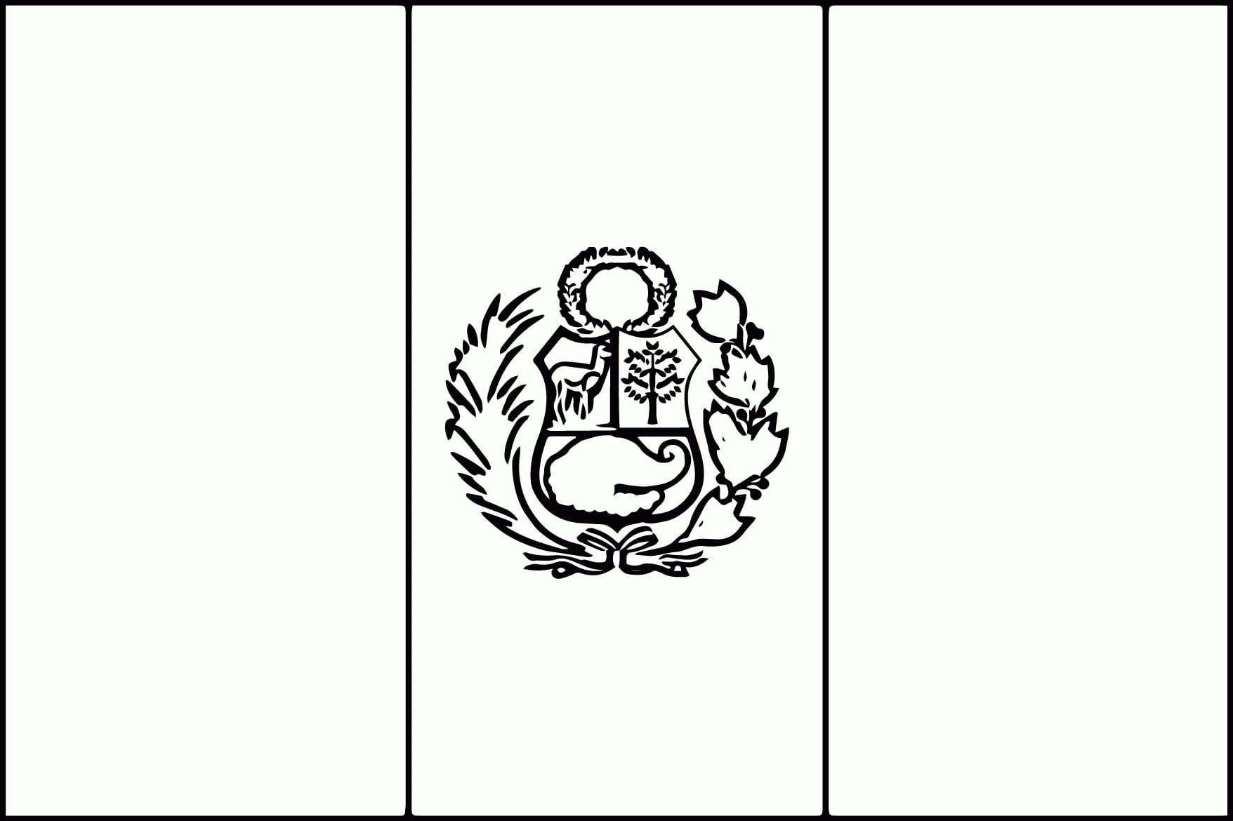 peru flag coloring page