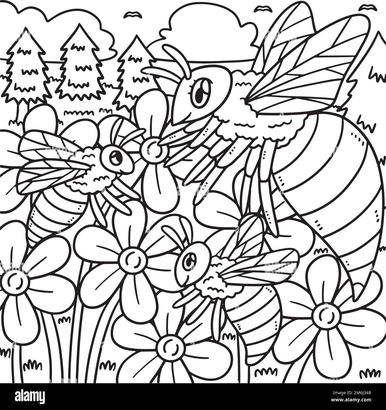 Queen Bee Coloring Page