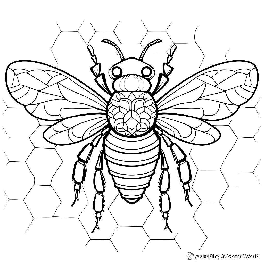 queen bee coloring page