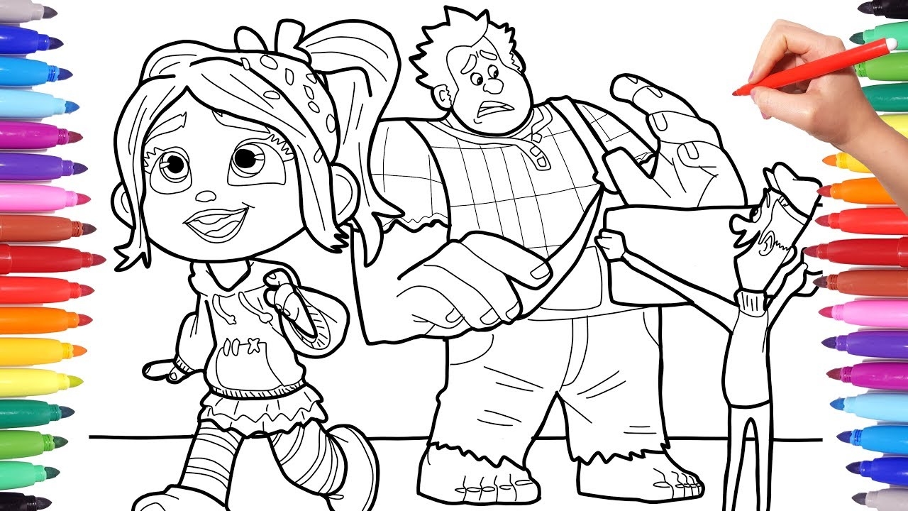 Ralph Breaks The Internet Coloring Pages For Kids Wreck It Ralph 2 Coloring Pages YouTube