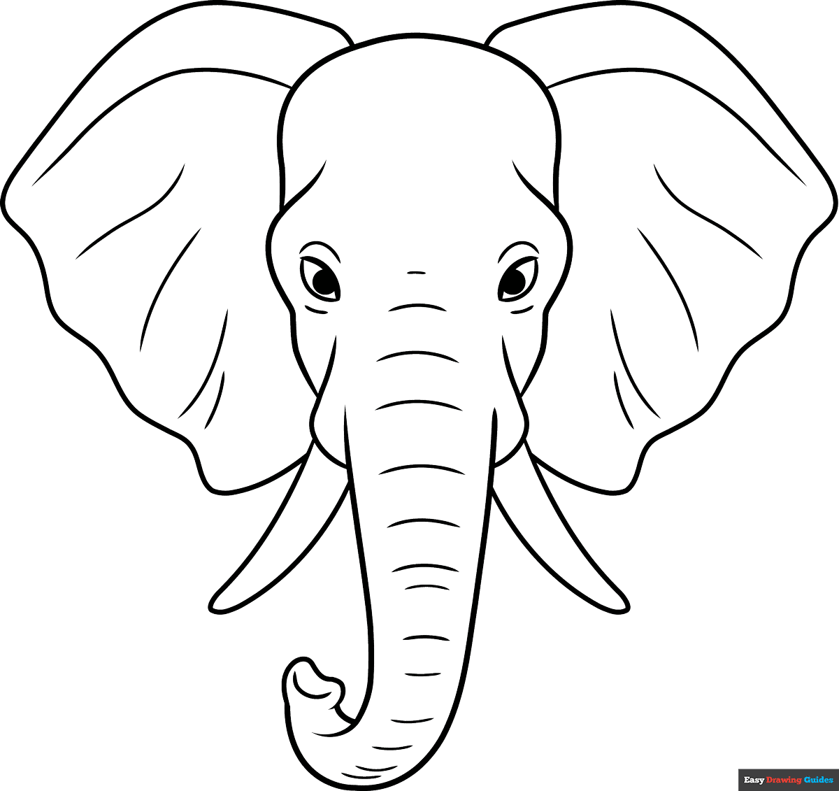 elephant printable coloring pages