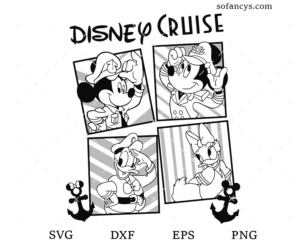 Retro Disney Cruise SVG DXF EPS PNG Cut Files