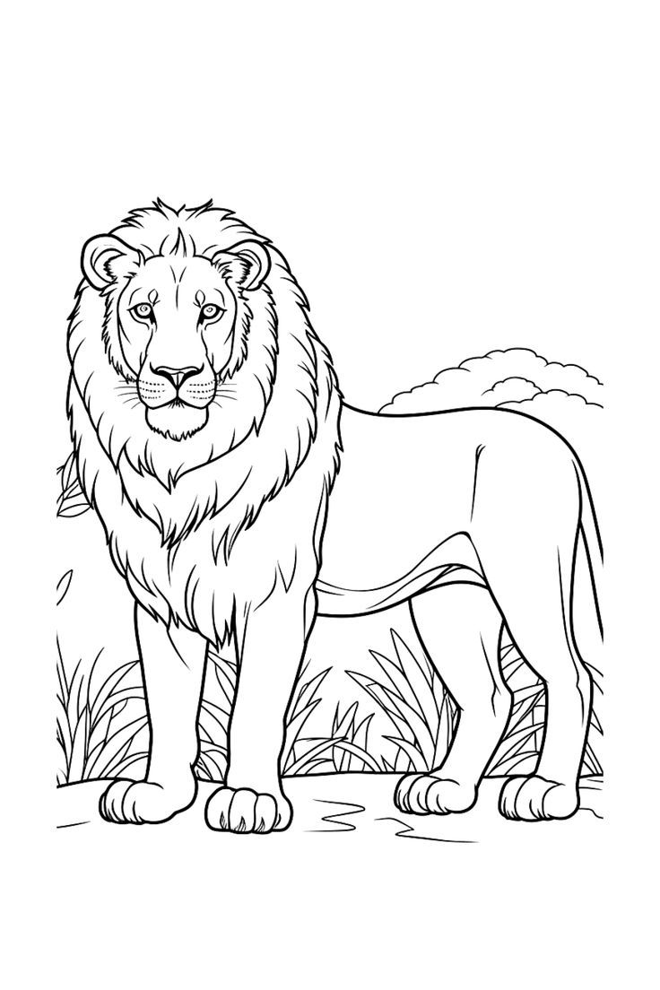 Free Lion Coloring Pages