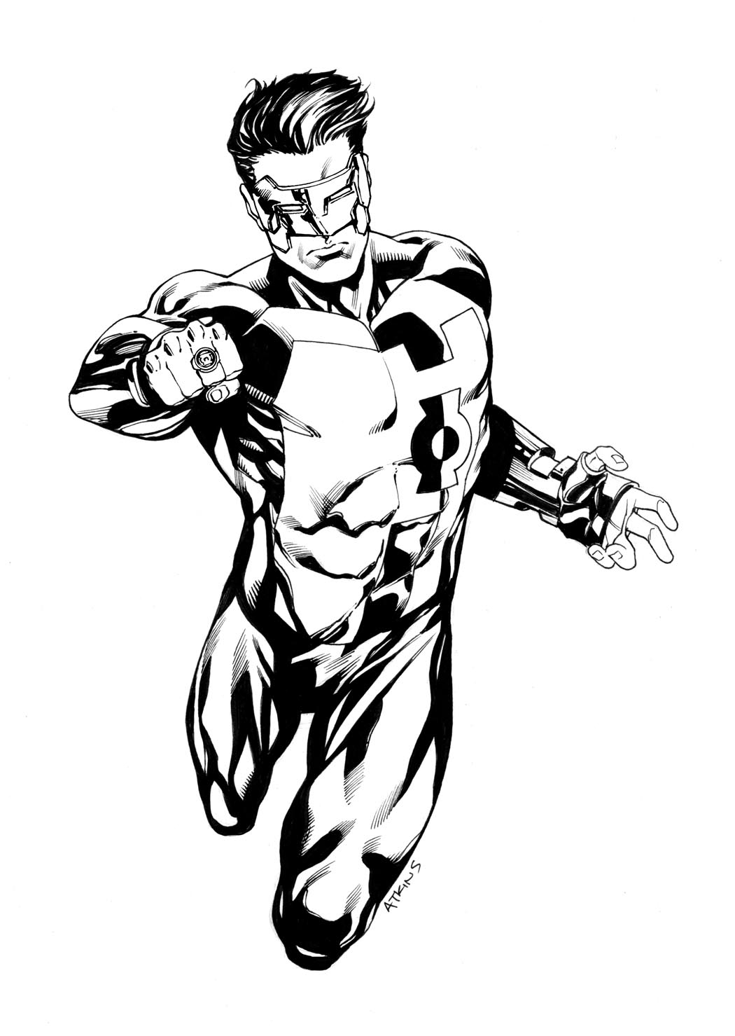 Robert Atkins Art JLA Green Lantern 