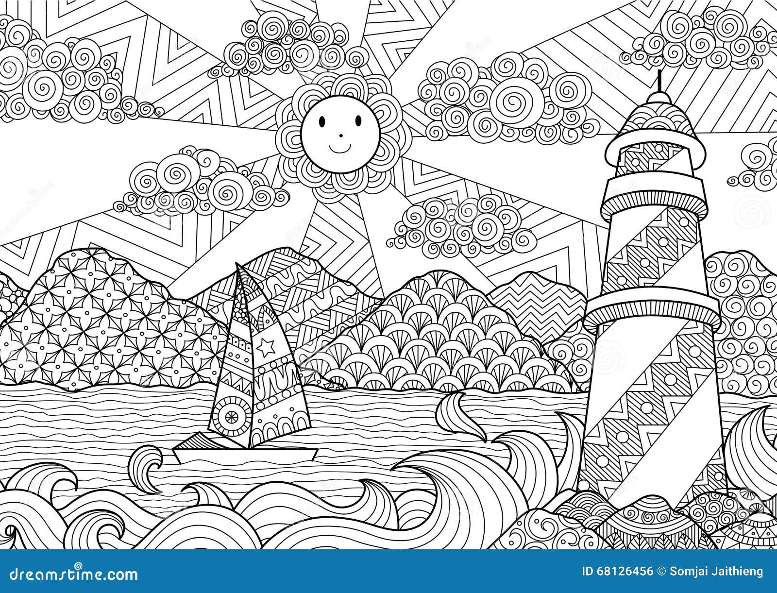 Seascape Line Art Design Coloring Book Adult Stock Illustrations 51 Seascape Line Art Design Coloring Book Adult Stock Illustrations Vectors Clipart Dreamstime