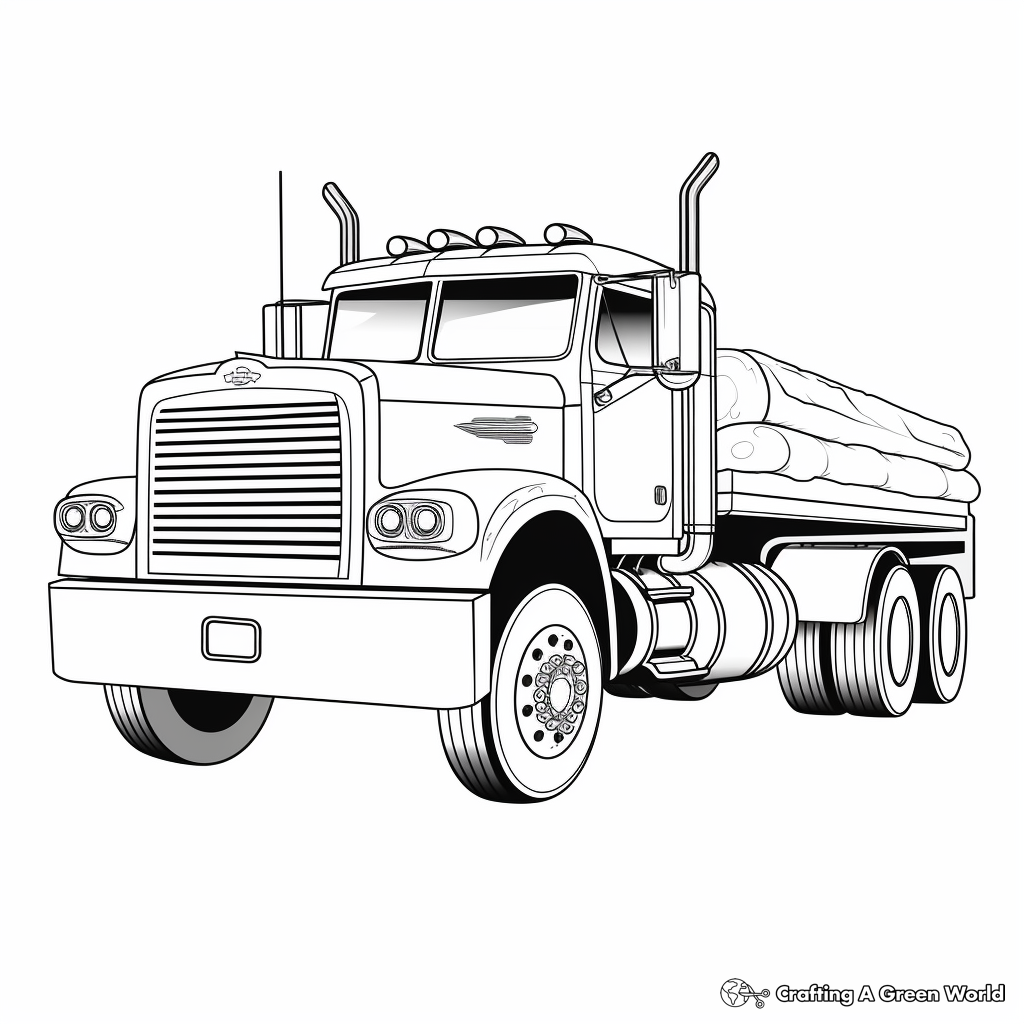 Flatbed Truck Coloring Pages
