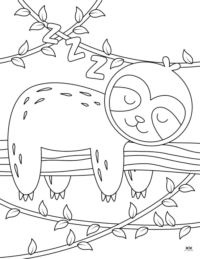 Sloth Coloring Pages 25 FREE Printables Printabulls