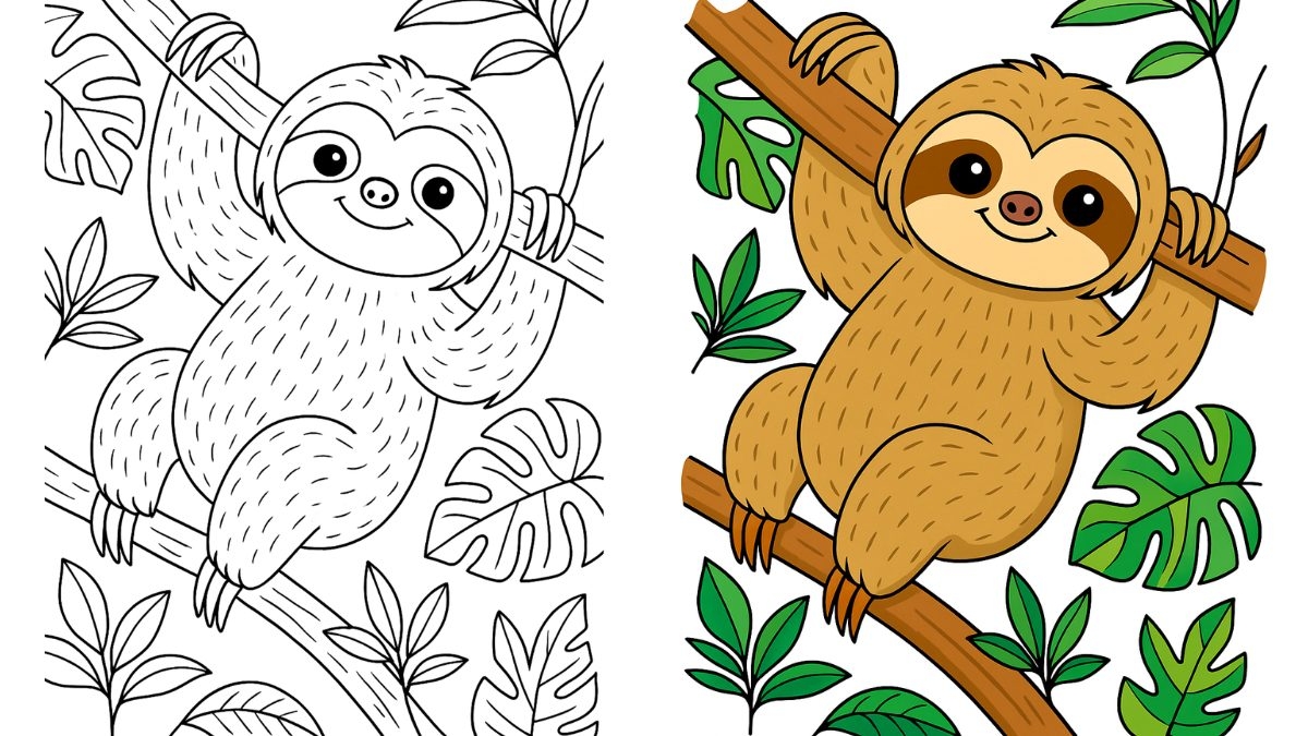 Sloth Coloring Pages 56 Free Printable PDFs 