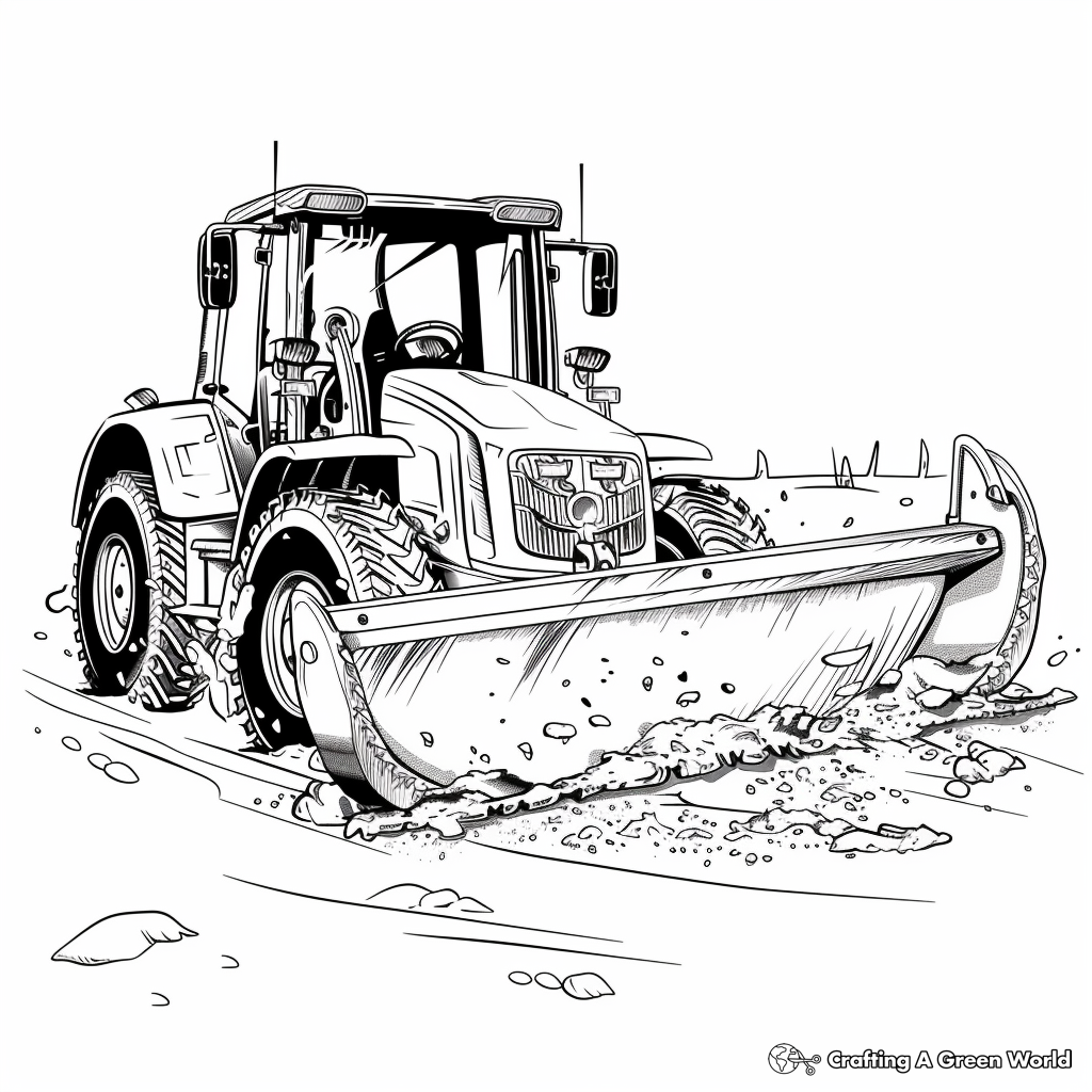 Snow Plow Coloring Pages Free Printable 