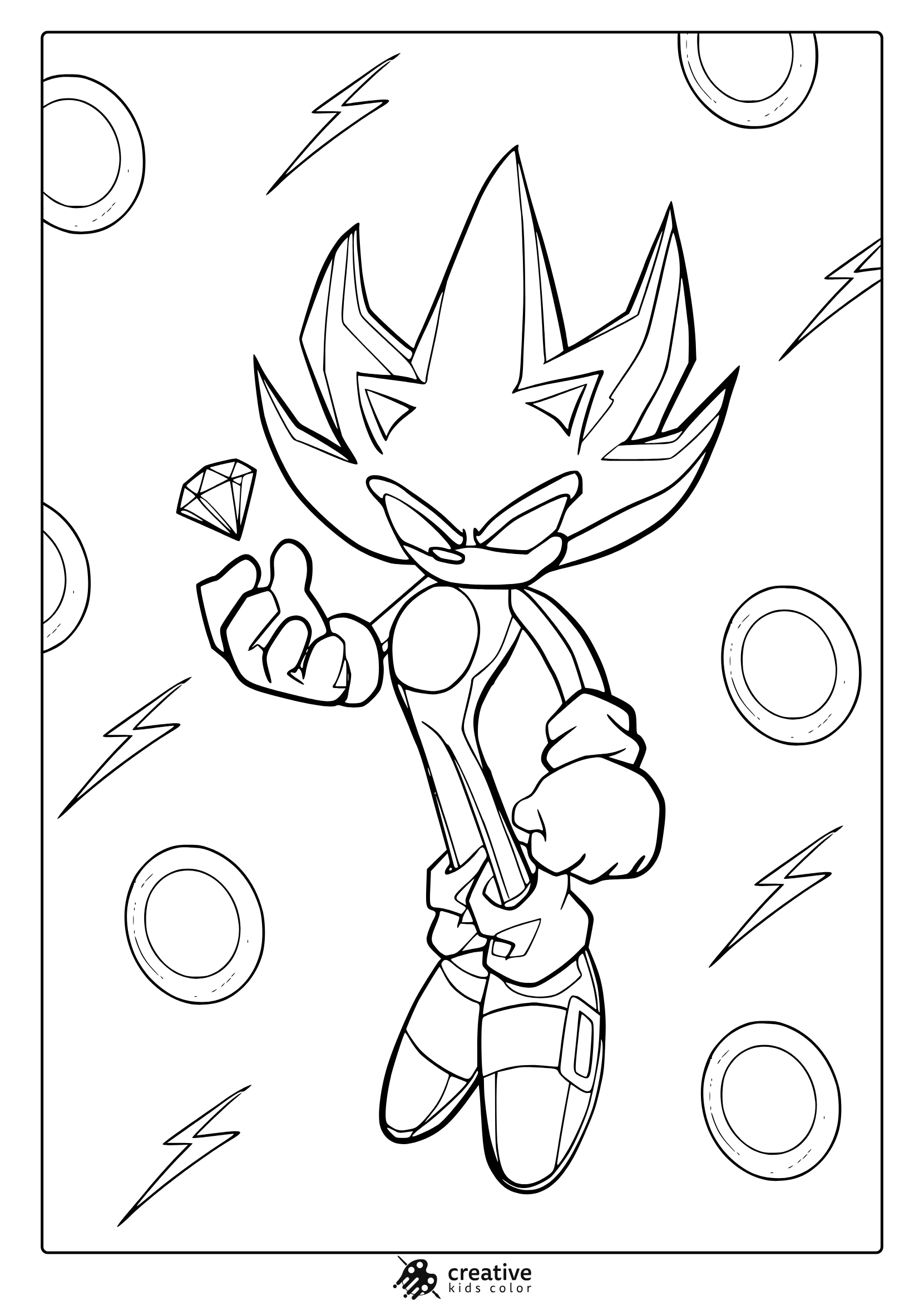 Sonic Coloring Pages 40 Free Printable PDF 