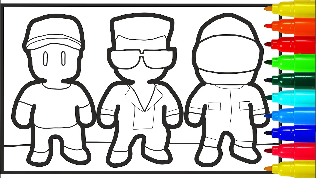 Stumble Guys Coloring Pages YouTube