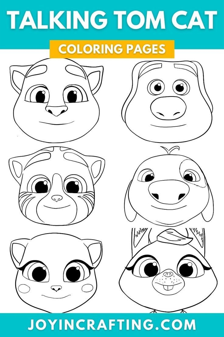 Talking Tom Cat And Friends Printable Coloring Mask Talking Tom Cat And Friends Printable Coloring Mask