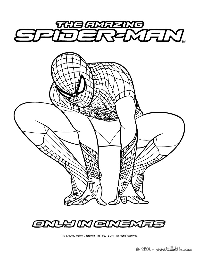 The Amazing Spiderman Online Coloring Pages Hellokids