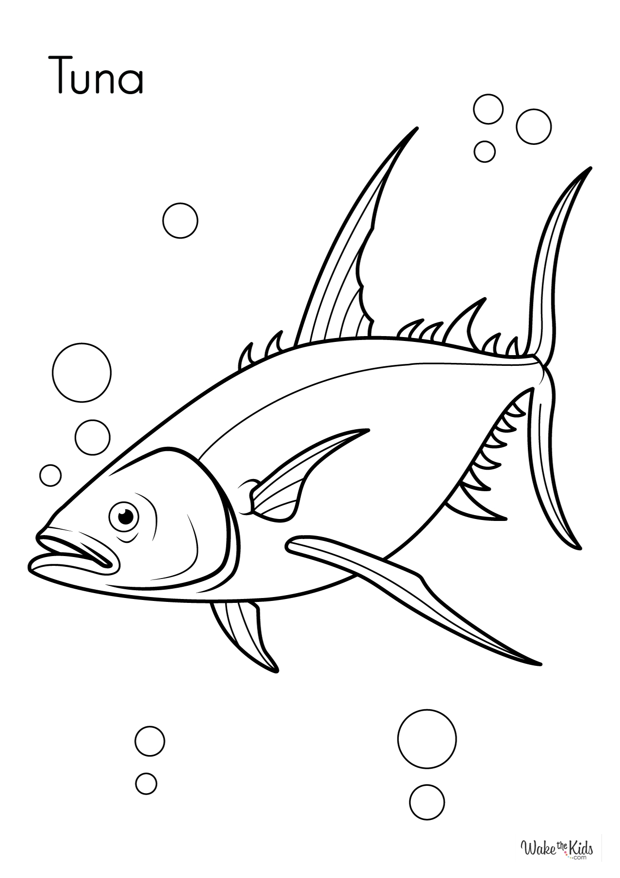 Tuna Coloring Pages Free Printable PDFs WakeTheKids