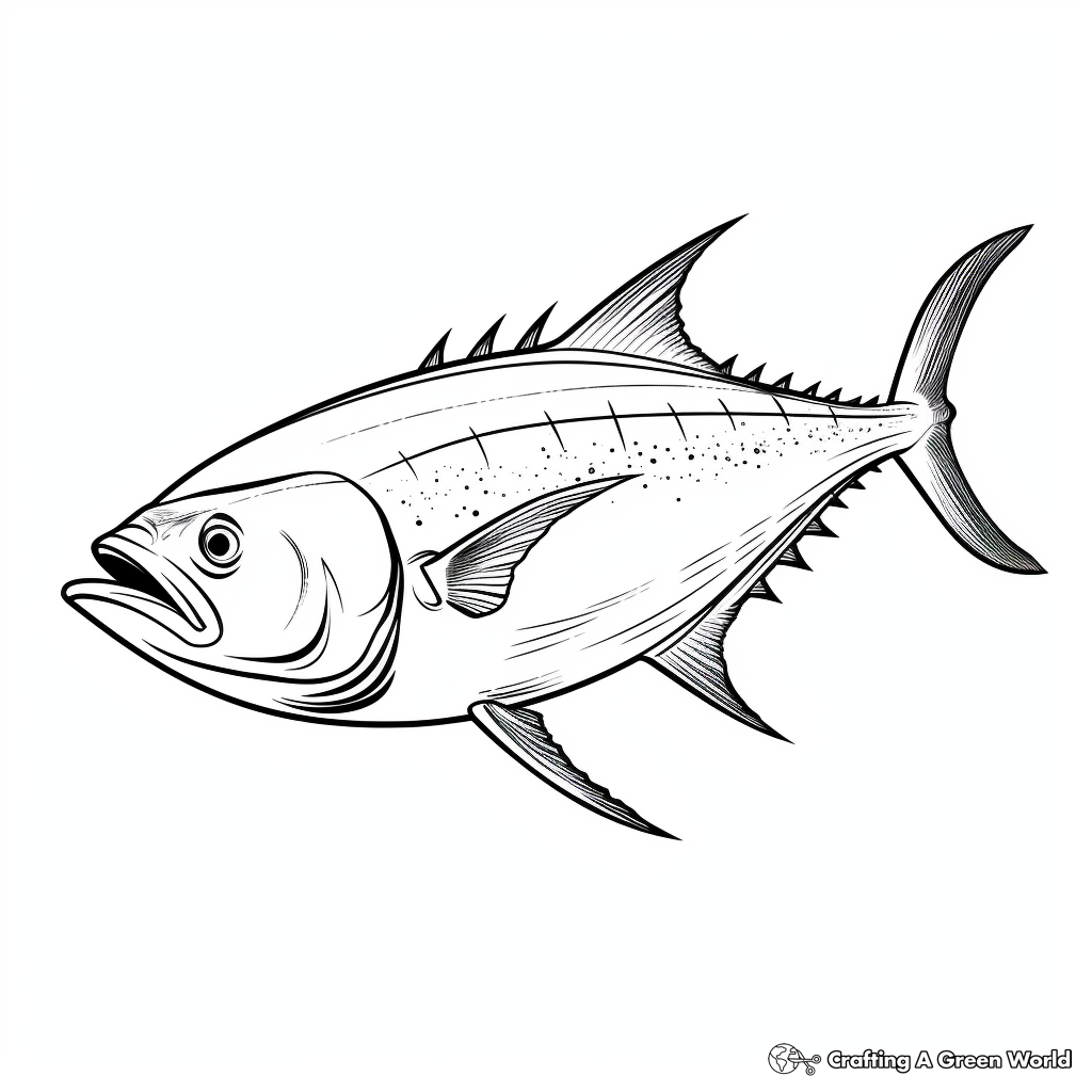 Tuna Coloring Pages Free Printable 