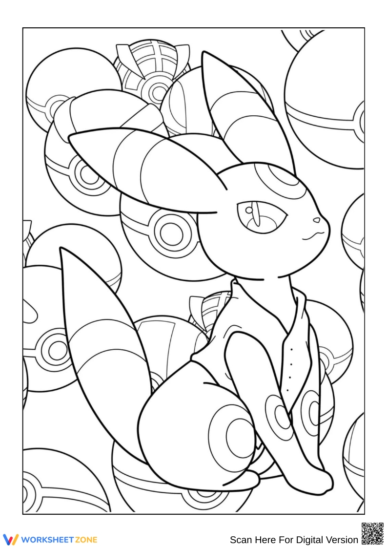 Umbreon Coloring Pages Printables Worksheetzone Coloring Umbreon Coloring Pages Printables Worksheetzone Coloring
