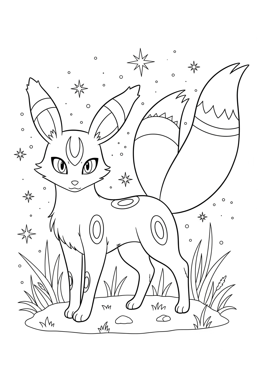 Umbreon Colouring Pages Free Printable Pok mon Art Umbreon Colouring Pages Free Printable Pok mon Art