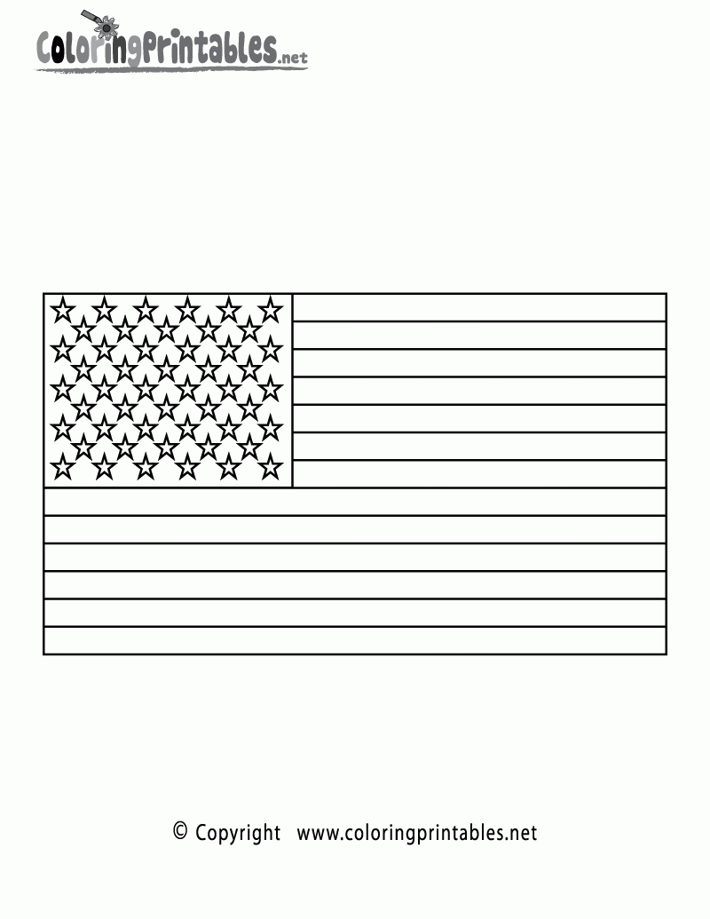 u.s. flag coloring page