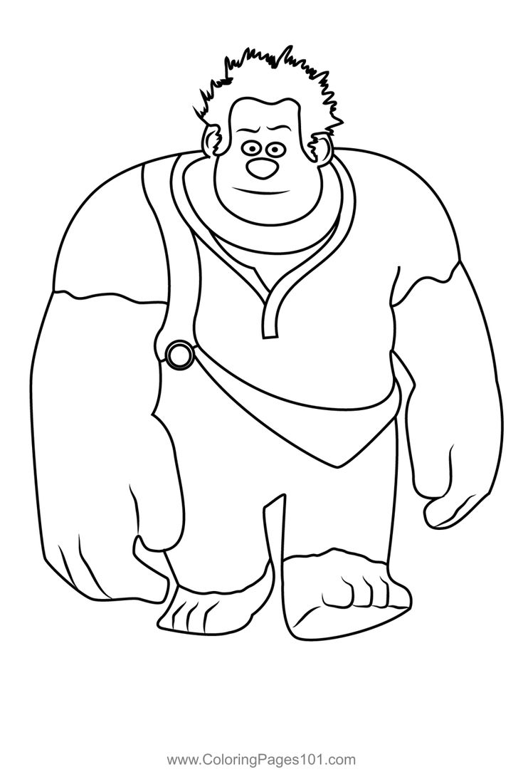 Walking Wreck It Ralph Coloring Page