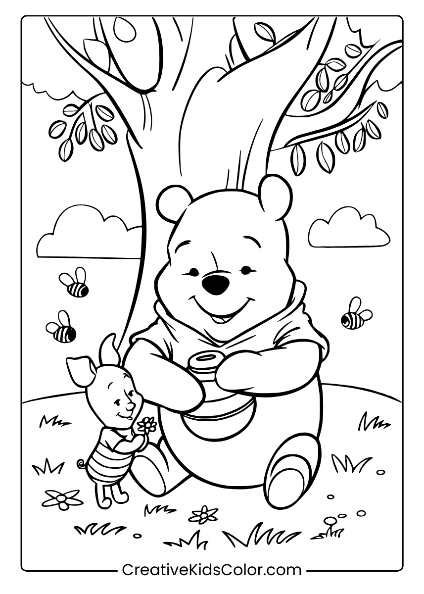 Winnie The Pooh Coloring Pages 25 Free Printable PDF Winnie The Pooh Coloring Pages 25 Free Printable PDF
